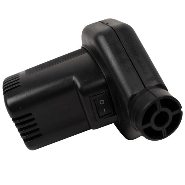 12V & 230V Elektro-Luftpumpe, 60W, schwarz – Mit 3 Aufsätzen, flexibel für Auto & Steckdose, ideal für Luftmatratzen, Pools & mehr