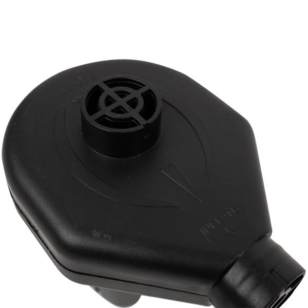 12V & 230V Elektro-Luftpumpe, 60W, schwarz – Mit 3 Aufsätzen, flexibel für Auto & Steckdose, ideal für Luftmatratzen, Pools & mehr