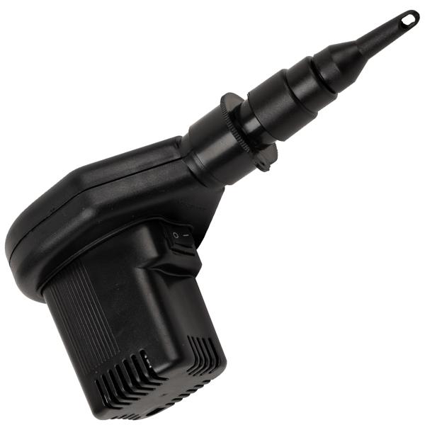 12V & 230V Elektro-Luftpumpe, 60W, schwarz – Mit 3 Aufsätzen, flexibel für Auto & Steckdose, ideal für Luftmatratzen, Pools & mehr