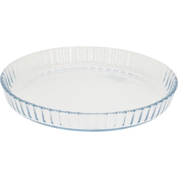 Kuchenbodenform rund Ø 27,5 cm - Hitzebeständiges Borosilikatglas - Ideal zum Backen, Braten & Servieren - Spülmaschinenfest & Mikrowellengeeignet