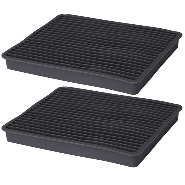 2er-Set Eiswürfelform aus Silikon für Crushed Ice - Ideal für Cocktails & Drinks - Biegsam, robust, spülmaschinenfest - 18x14x2cm, 110g