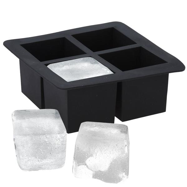 2er-Set Flexible Eiswürfelform für 4 XL-Eiswürfel