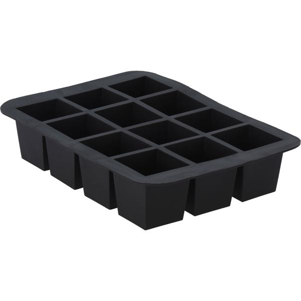 2er-Set Flexible Eiswürfelform - für 12 XL-Eiswürfel Whisky & Cocktails - kälteresistenter Kunststoff, 19x14x4 cm - ideal für Fruchteis