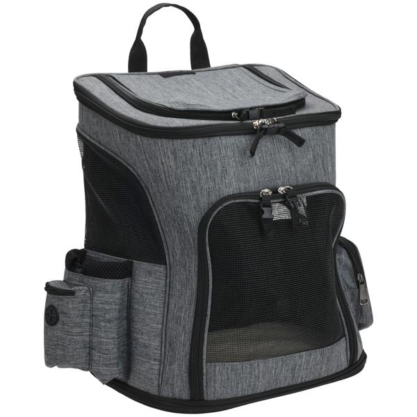 Kleintier Tragetasche Rucksack - Sicherer Transport für Katzen, Hunde & Kaninchen bis 10kg - Faltbar, Polyester, 65x25x40cm, Sichtfenster