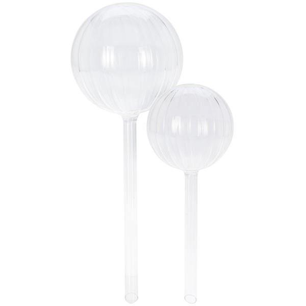 Glas Bewässerungskugeln, 4er-Set, 500 & 260ml, Transparent – Selbstbewässerung für Zimmerpflanzen, einfache Pflege