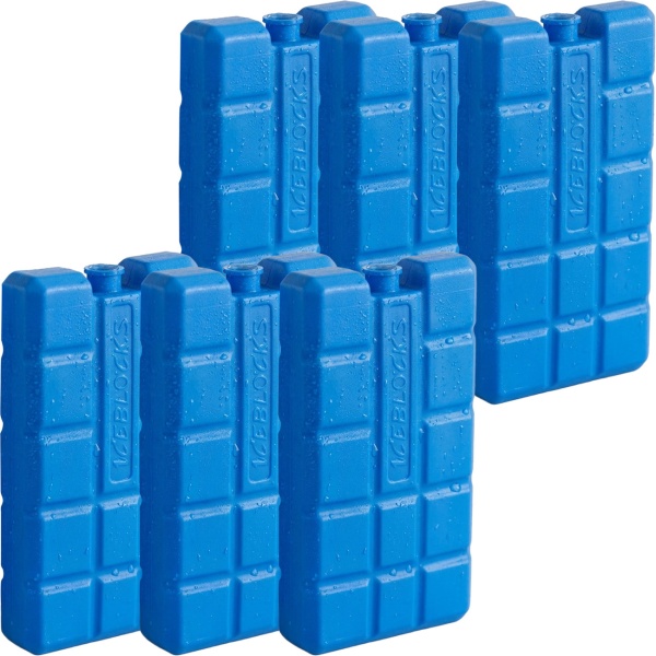 Kühlelemente 6er Set – 200g Kühlakkus für Kühltasche & Kühlbox – Kleine Kälteakkus für Unterwegs, Camping & Picknick – Blau, langanhaltend kühlend
