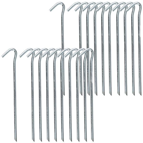 Zeltheringe 20 Stück - 23 cm lange Eisenheringe 6mm dick - Sicherer Halt bei Wind & auf harten Böden - Robuste, verzinkte Bodenanker für Zelte, Pavillons