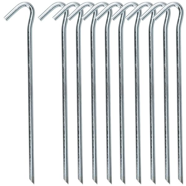 Zeltheringe 40 Stück - Sicherer Halt auf harten Böden für Zelte & Pavillons - Robuste Eisenheringe verzinkt 23 cm lang - 6 mm dick - Langlebig & Rostschutz