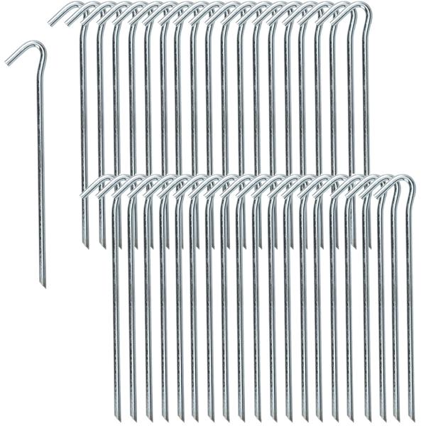 Zeltheringe 40 Stück - Sicherer Halt auf harten Böden für Zelte & Pavillons - Robuste Eisenheringe verzinkt 23 cm lang - 6 mm dick - Langlebig & Rostschutz