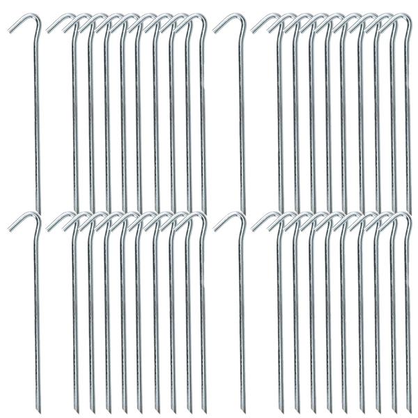 Zeltheringe 40 Stück - Sicherer Halt auf harten Böden für Zelte & Pavillons - Robuste Eisenheringe verzinkt 23 cm lang - 6 mm dick - Langlebig & Rostschutz