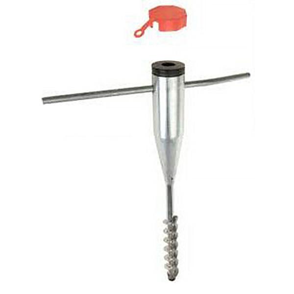 Sonnenschirmständer zum Eindrehen - Sicherer Halt für Sonnenschirme - Erdspiess aus rostfreiem Metall - Inkl. Adapter Ø 25-55 mm - Ideal für Garten, Picknick