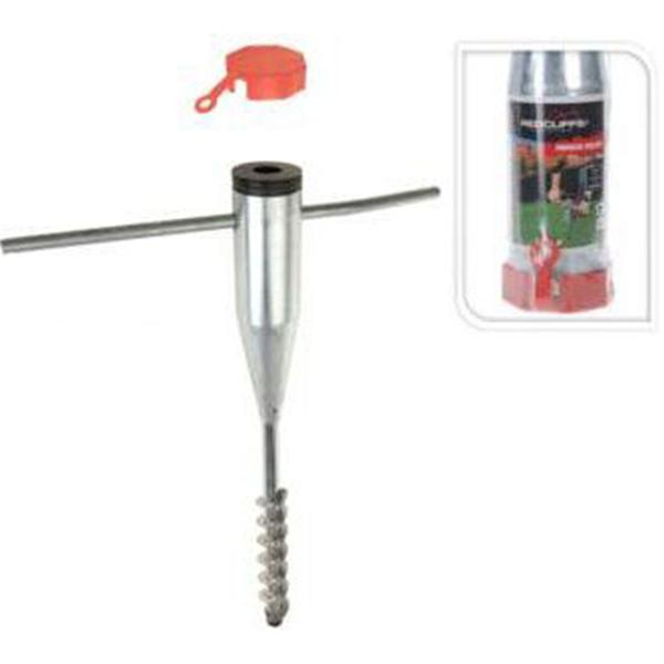 2er-Set Sonnenschirmständer zum Eindrehen - Sicherer Halt in Erdreich - Verzinkter Stahl 57cm, für Ø 25-55mm Schirme - Garten, Picknick & Reise