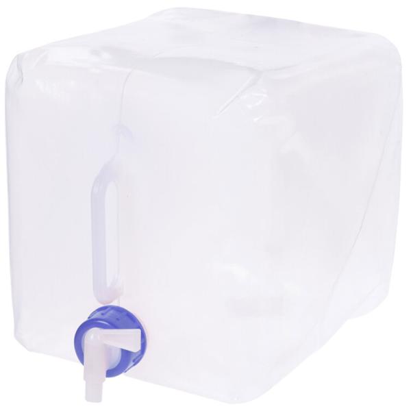 Faltbarer Wasserkanister 10 Liter - Mit Hahn & Tragegriff - Ideal für Camping, Hunde & Reisen - Robust, platzsparend, transparent Kunststoff