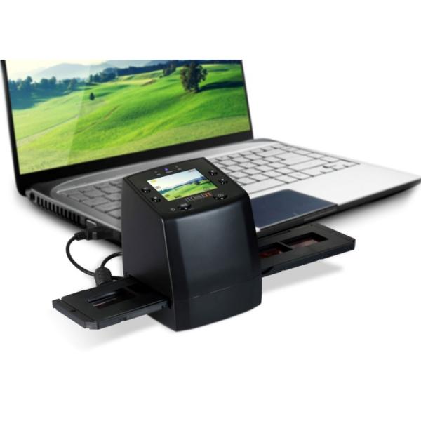 Tragbarer Dia- & Negativ-Scanner - Digitalisiert Familienerinnerungen in 5-MP-Qualität - Standalone mit 2.4" Display & SD-Slot bis 32 GB - Ohne PC