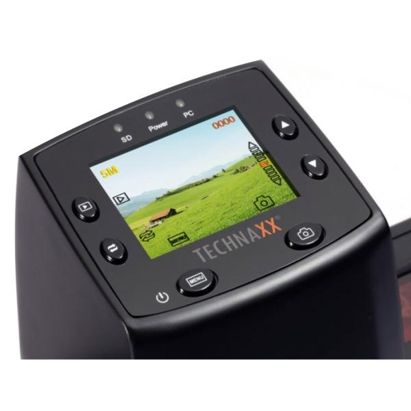 Tragbarer Dia- & Negativ-Scanner - Digitalisiert Familienerinnerungen in 5-MP-Qualität - Standalone mit 2.4" Display & SD-Slot bis 32 GB - Ohne PC