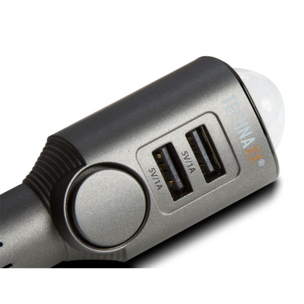 Universal Autoalarm - 110 dB Sirene & Bewegungssensor für PKW/Van Diebstahlschutz - 12-24V Zigarettenanzünder-Akku, inkl. Fernbedienung, LED