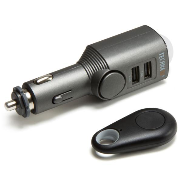 Universal Autoalarm - 110 dB Sirene & Bewegungssensor für PKW/Van Diebstahlschutz - 12-24V Zigarettenanzünder-Akku, inkl. Fernbedienung, LED