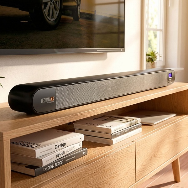 Vielseitige Soundbar mit DAB+ & FM Radio: Bluetooth, HDMI ARC, Optisch, USB & AUX – Perfekter Klang für TV & Musik, maximale Konnektivität