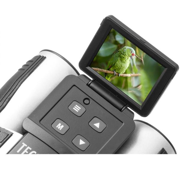 Full-HD Fernglas mit Display, 5 MP, integrierter Akku, 4 fach Zoom, Farbdisplay, Foto- und Videofunktion, mit USB Kabel