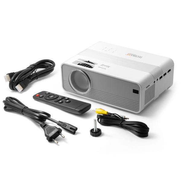 Leistungsstarker Mini-LED HD Projektor: 720p, 2000 Lumen, 27-150 Zoll Projektion, Multimedia-Player –  mobiles Heimkino für Filme & Präsentationen