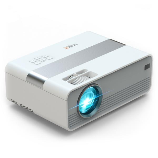 Leistungsstarker Mini-LED HD Projektor: 720p, 2000 Lumen, 27-150 Zoll Projektion, Multimedia-Player –  mobiles Heimkino für Filme & Präsentationen