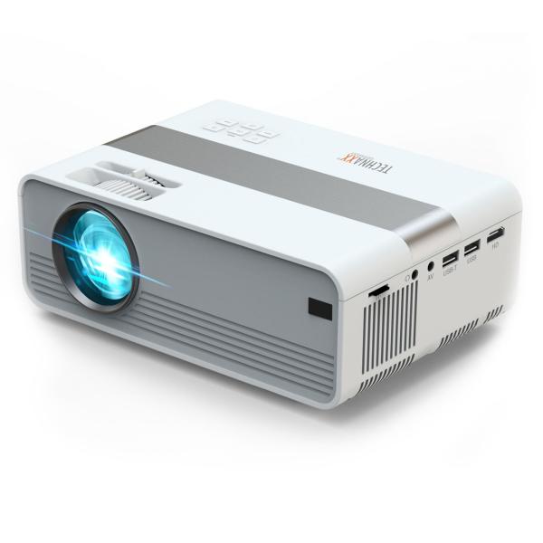 Leistungsstarker Mini-LED HD Projektor: 720p, 2000 Lumen, 27-150 Zoll Projektion, Multimedia-Player –  mobiles Heimkino für Filme & Präsentationen