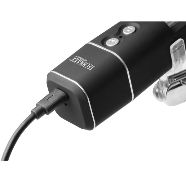 Kabelloses Full-HD-Mikroskop mit WLAN, 1000x Vergrösserung, Akku, Halterung - Foto/Video - Entdecke Details mit optimaler Leistung