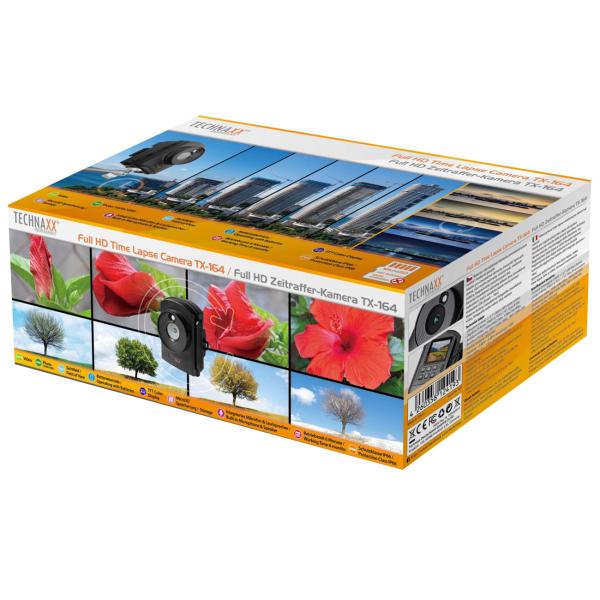 Full-HD-Zeitraffer-Kamera, 1080p, CMOS 2 MP Sensor, Timelapse Kamera mit Foto- und Videofunktion, IP66, LED Licht für Nachtaufnahmen 