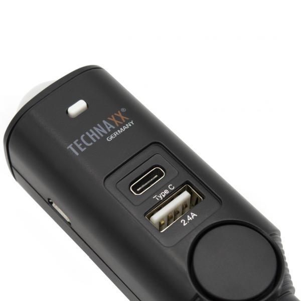 Universal Autoalarm, 24V, 105dB Sirene, PIR-Sensor, Panikalarm – mit Fernbedienung & USB-C, umfassender Diebstahlschutz für Fahrzeuge