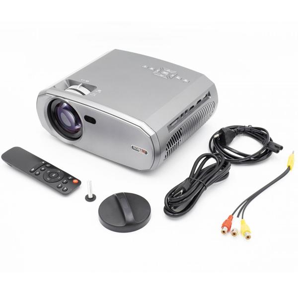 FullHD Beamer (1080p) mit 200 Zoll Projektion – LED-Projektor mit Lautsprecher, Fernbedienung, HDMI & VGA, Bildformat 4:3 / 16:9