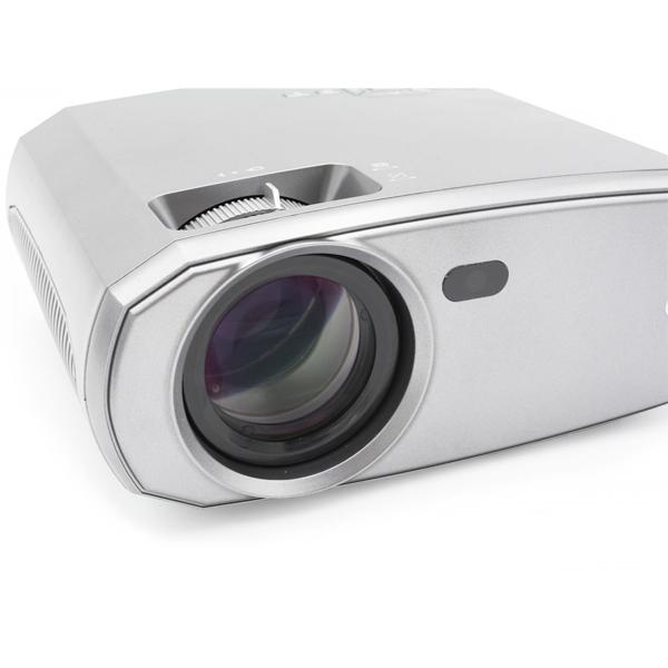 FullHD Beamer (1080p) mit 200 Zoll Projektion – LED-Projektor mit Lautsprecher, Fernbedienung, HDMI & VGA, Bildformat 4:3 / 16:9