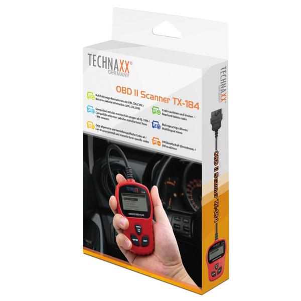 OBD2-Diagnosegerät für Kraftfahrzeuge - Liest & löscht Fehlercodes, schaltet Motorkontrollleuchte aus - Kompatibel ab BJ 1996, mehrsprachig, 180g