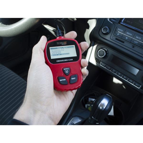 OBD2-Diagnosegerät für Kraftfahrzeuge - Liest & löscht Fehlercodes, schaltet Motorkontrollleuchte aus - Kompatibel ab BJ 1996, mehrsprachig, 180g