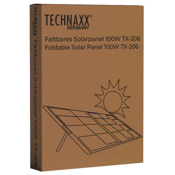 Mobiles Solarpanel 100W, faltbar mit Standfüssen – Solarmodul mit Adapterkabel für Powerstations – Autarke Energiequelle