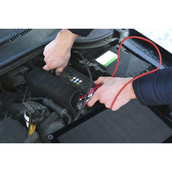 Solar Erhaltungs-Ladegerät für Auto- / PKW-Batterie 12V 10W - Tiefentladeschutz für Wohnmobile & selten genutzte Fahrzeuge - Einfache Montage mit Saugnäpfen