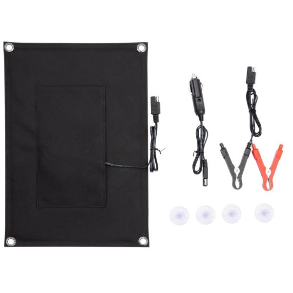 Solar Erhaltungs-Ladegerät für Auto- / PKW-Batterie 12V 10W - Tiefentladeschutz für Wohnmobile & selten genutzte Fahrzeuge - Einfache Montage mit Saugnäpfen