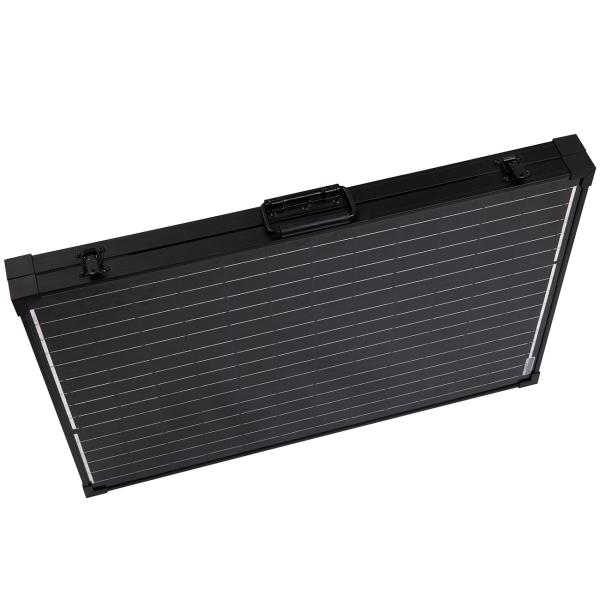 Faltbares Solarpanel, hocheffiziente 18 V & 100 Watt, monokristalline Solarzellen, inkl. Laderegler, 2 USB Anschlüsse, lädt Powerstations und 12/24V Batterien 