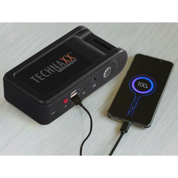 Profi Powerbank Auto Starthilfe Kit - Jump Starter 500A für Benzin/Diesel - LED-Lampe, 12000mAh LiFePO4-Akku, 2x USB-A - Kompakt