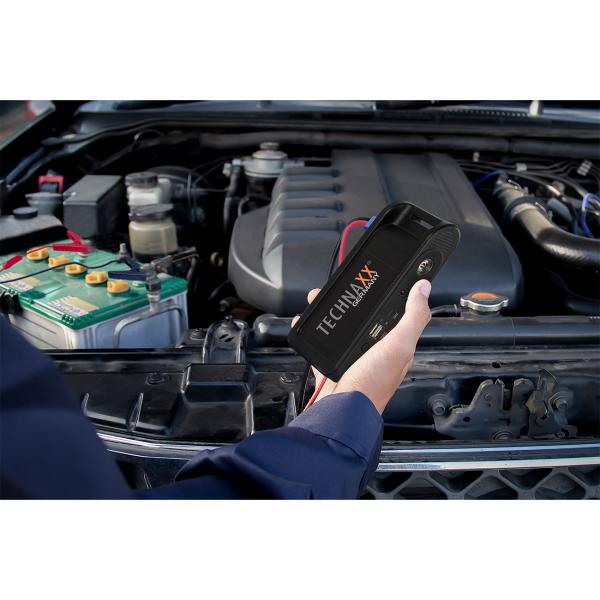 Profi Powerbank Auto Starthilfe Kit - Jump Starter 500A für Benzin/Diesel - LED-Lampe, 12000mAh LiFePO4-Akku, 2x USB-A - Kompakt