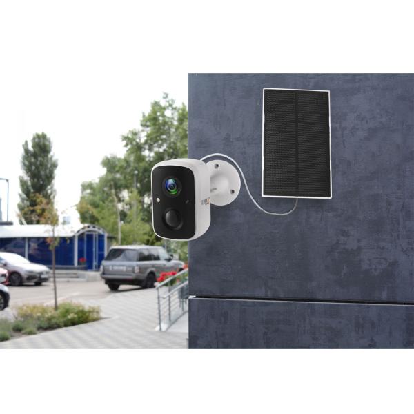 Autarke Solar WiFi Überwachungskamera: Full-HD, Nachtsicht, IP65, Bewegungsmelder, Security Premium App für weltweiten Zugriff & 2 Wege Audio