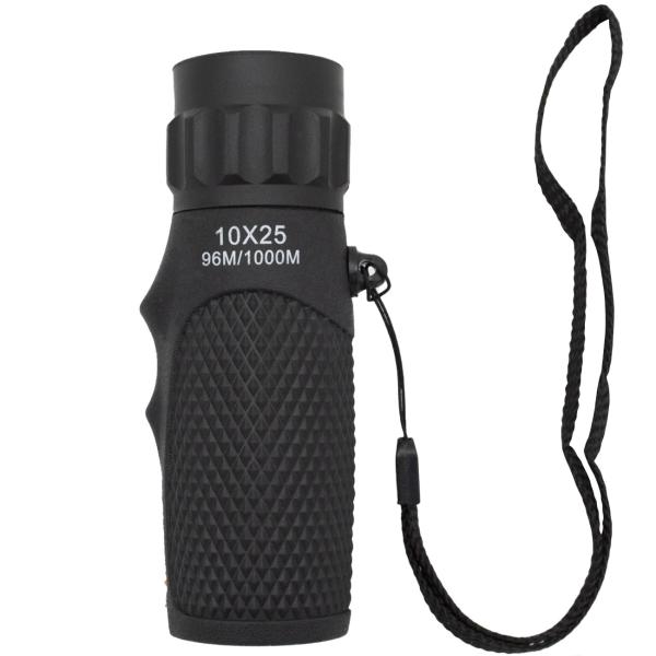 Monokulares Fernglas 10x Vergrösserung - Gestochen scharfe Bilder Naturbeobachtung & Reisen - Extrem leicht (82g) - Sichtfeld 96m/1000m - Gürteltasche