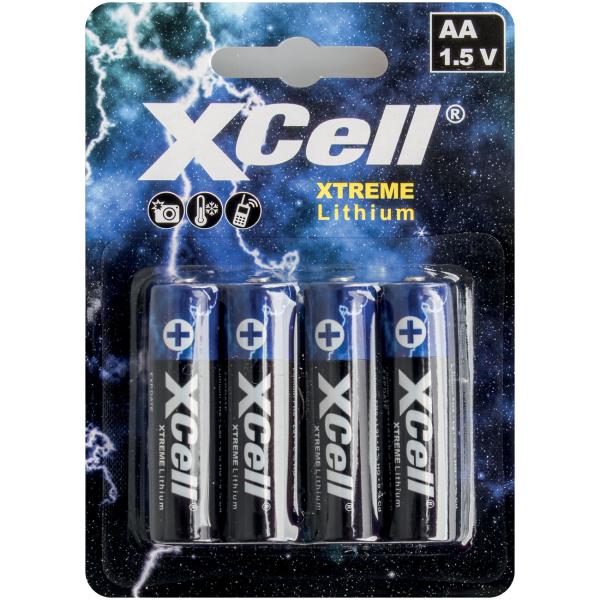 4er-Set Xtreme Lithium AA (Mignon) Batterien - Ideal für Outdoor & Geräte mit hohem Energiebedarf - 1,5V/3000mAh, -40°C bis +60°C, 10 Jahre lagerfähig
