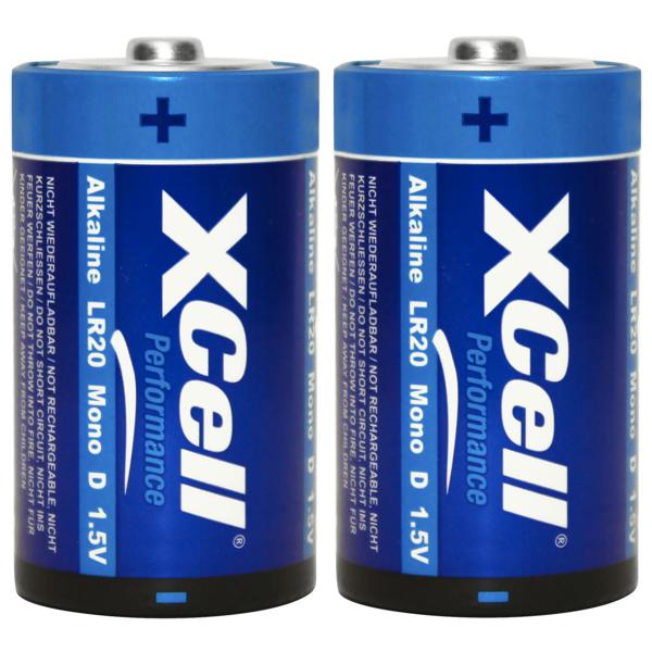 2er-Set langlebige Batterie Typ D (Mono), LR20, Performance Alkaline, 1,5V, ideal für Taschenlampen, Radios, Wecker, Computer, Smart Home