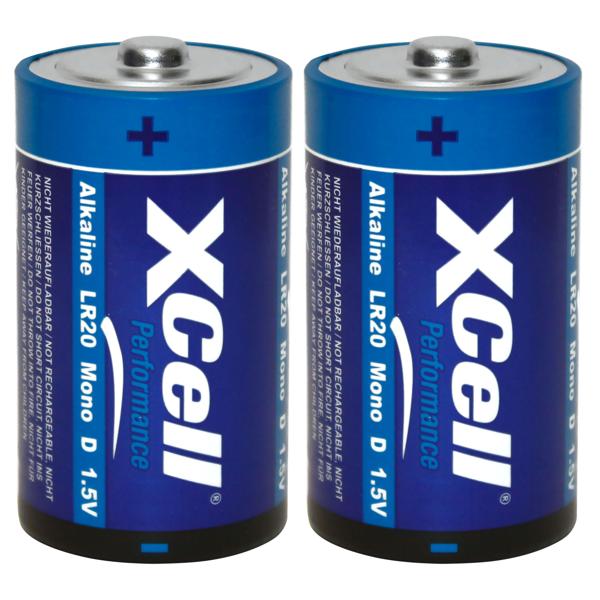 2er-Set langlebige Batterie Typ D (Mono), LR20, Performance Alkaline, 1,5V, ideal für Taschenlampen, Radios, Wecker, Computer, Smart Home