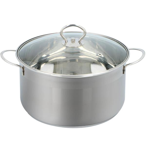 Elegantes 7-teiliges Topfset, induktionsfähig – Rostfreies Material, silber, abgerundete Griffe – Premium Kochgeschirr für beste Ergebnisse