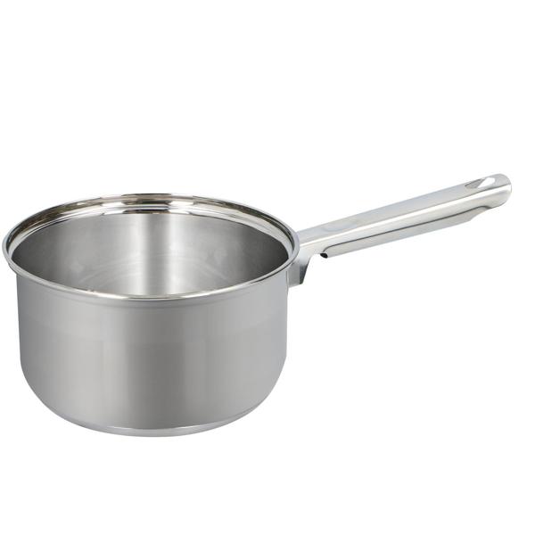 Elegantes 7-teiliges Topfset, induktionsfähig – Rostfreies Material, silber, abgerundete Griffe – Premium Kochgeschirr für beste Ergebnisse