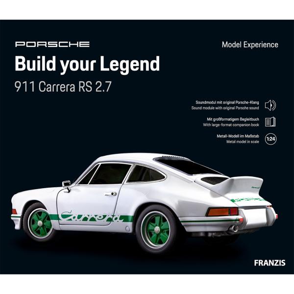 Adventskalender, Modellauto Porsche Carrera RS, Begleitbuch und zahlreiches Zubehör