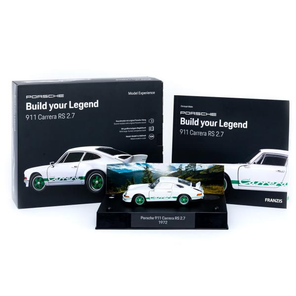 Adventskalender, Modellauto Porsche Carrera RS, Begleitbuch und zahlreiches Zubehör