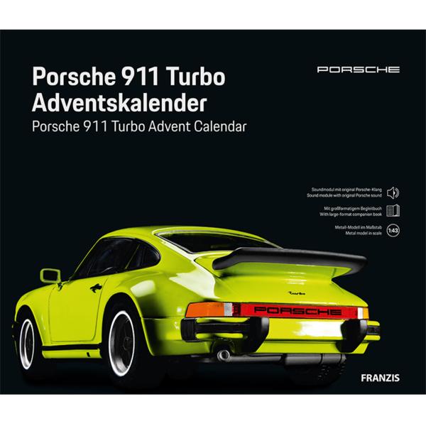 Adventskalender, Modellauto Porsche 911 Turbo, Massstab 1:43, Mit Soundmodul