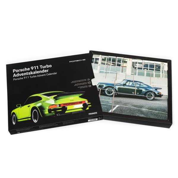 Adventskalender, Modellauto Porsche 911 Turbo, Massstab 1:43, Mit Soundmodul
